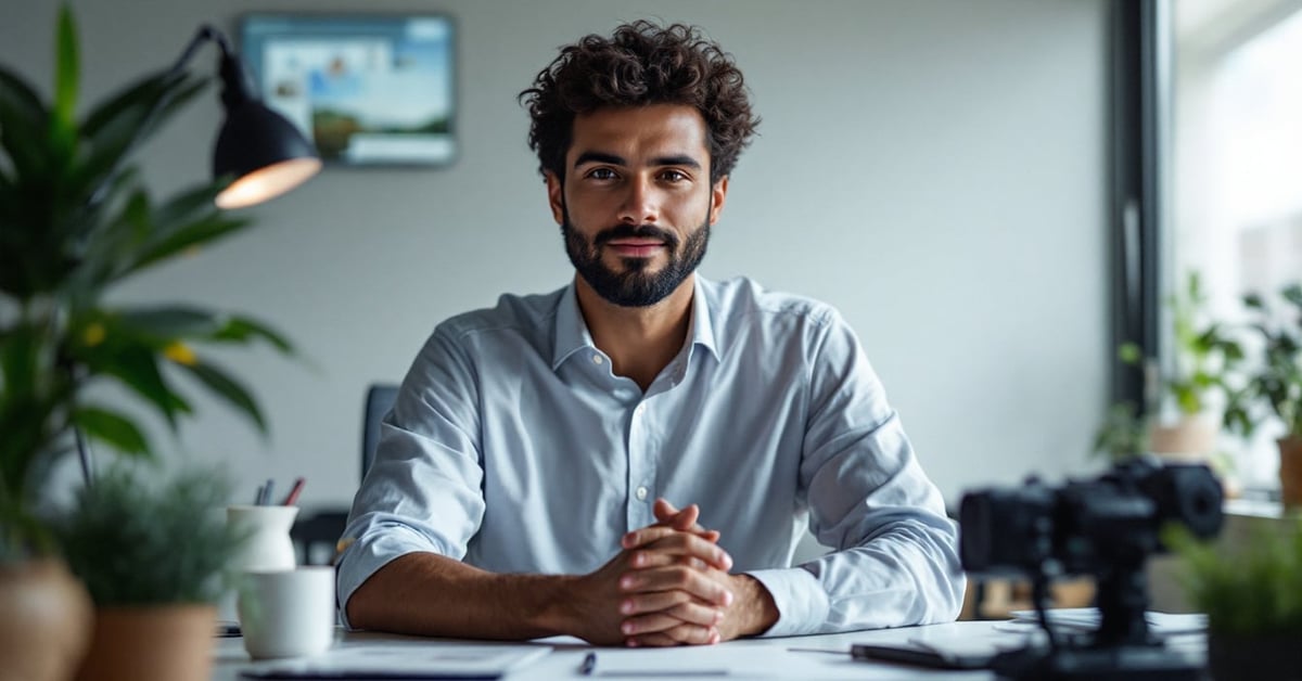 Formation digital marketing : professionnelle suivant un cours en ligne sur ordinateur dans un bureau moderne
